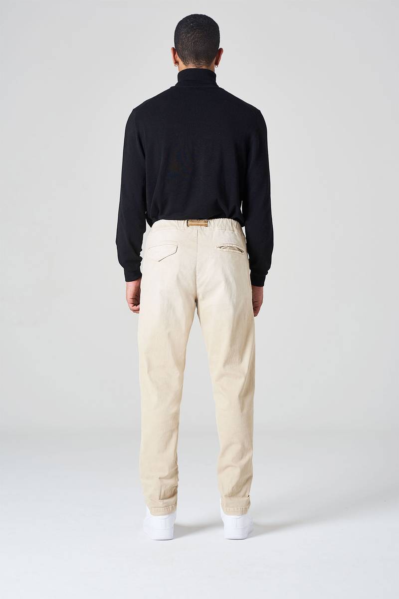 White sand Pantalone in cotone stretch con toppe Acquista Ora