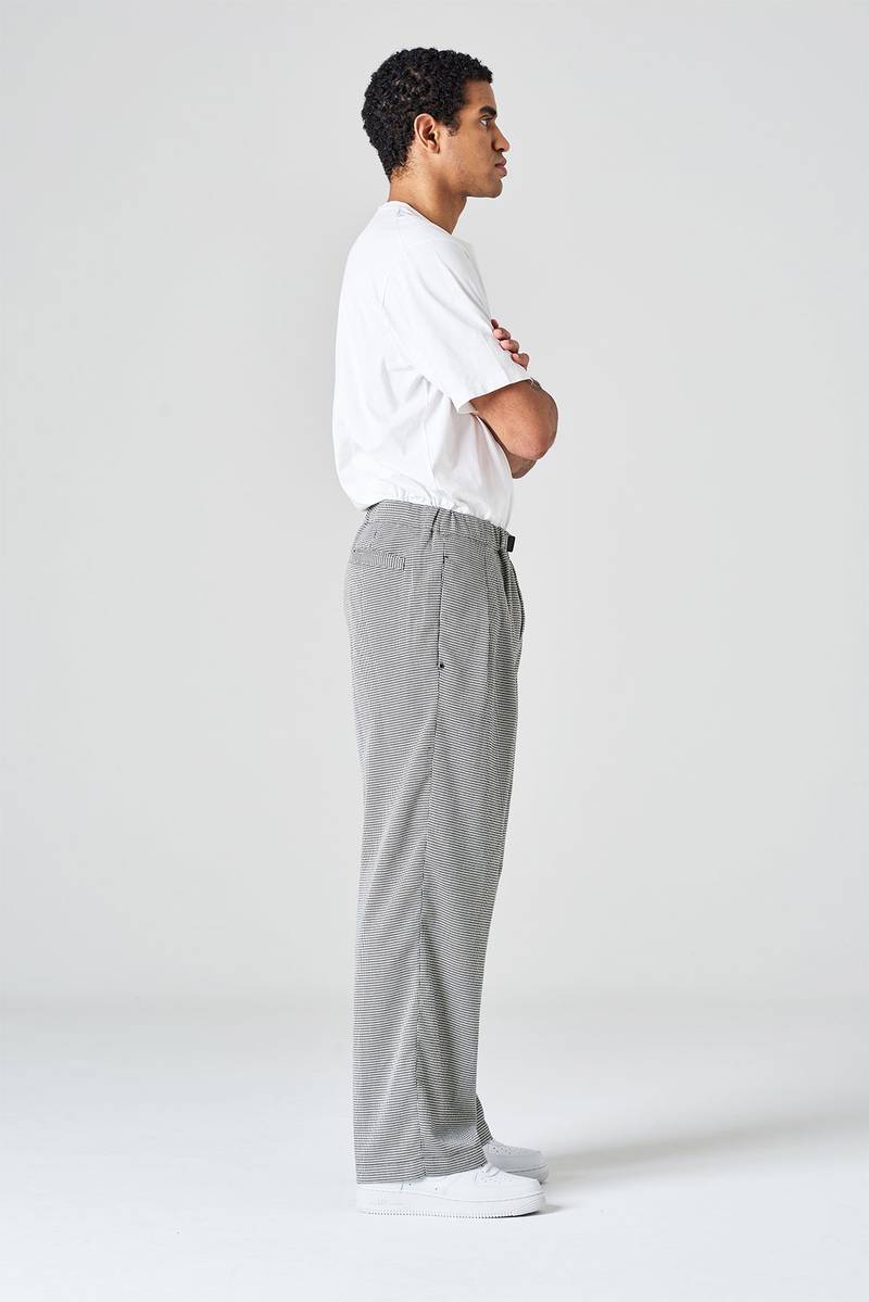 White sand Pantalone gamba larga in flanella Outlet