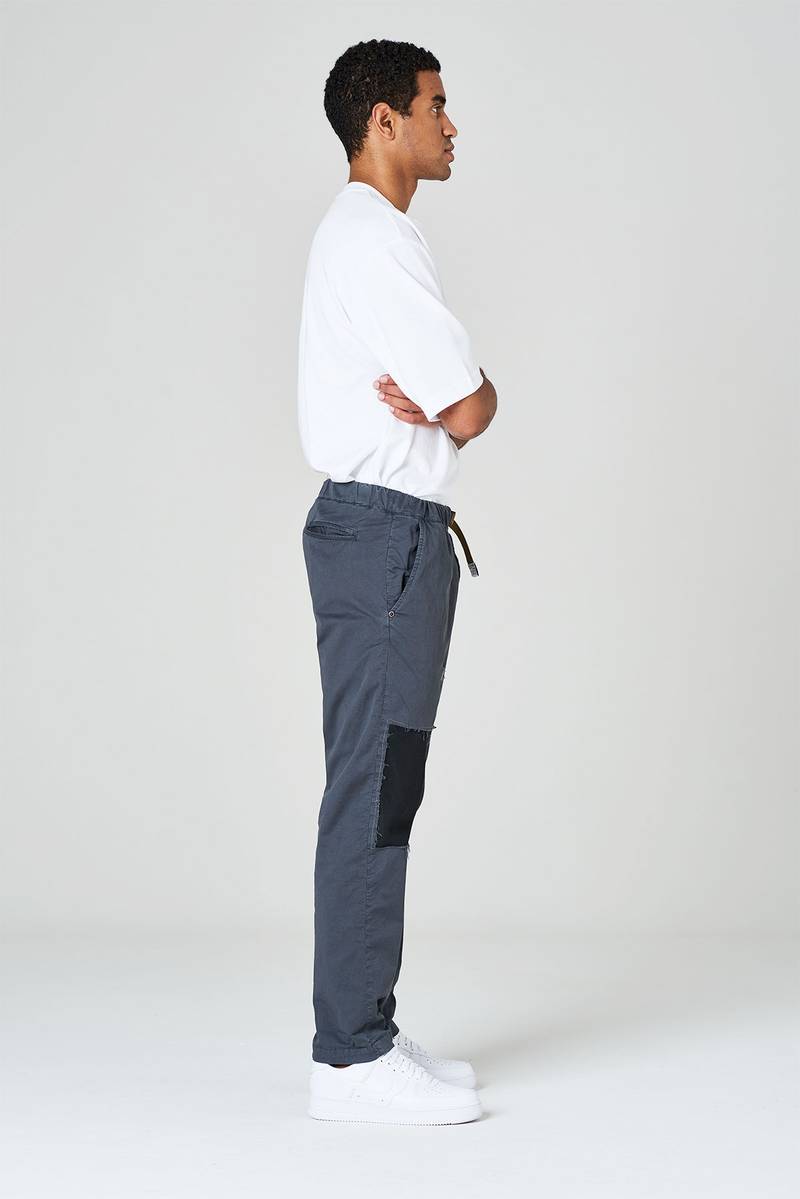 White sand Pantaloni in gabardina di cotone con toppe In Linea