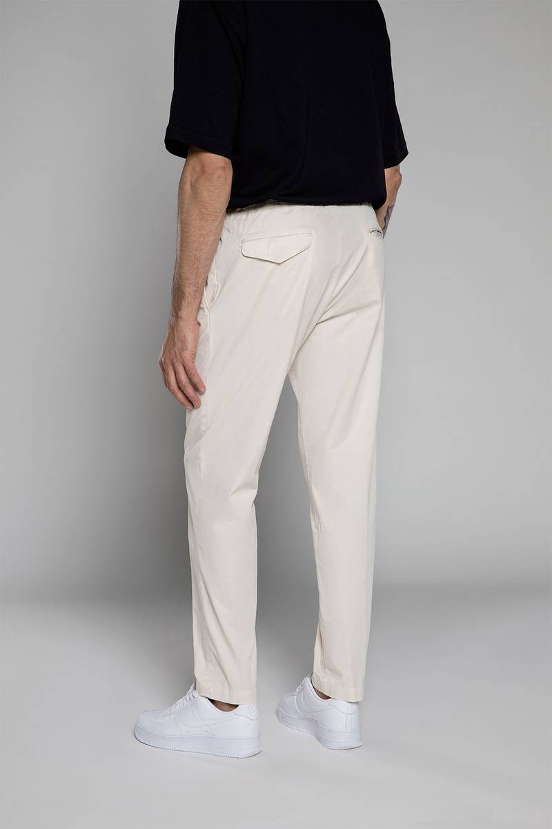 White sand Pantaloni in gabardina di cotone Qualità