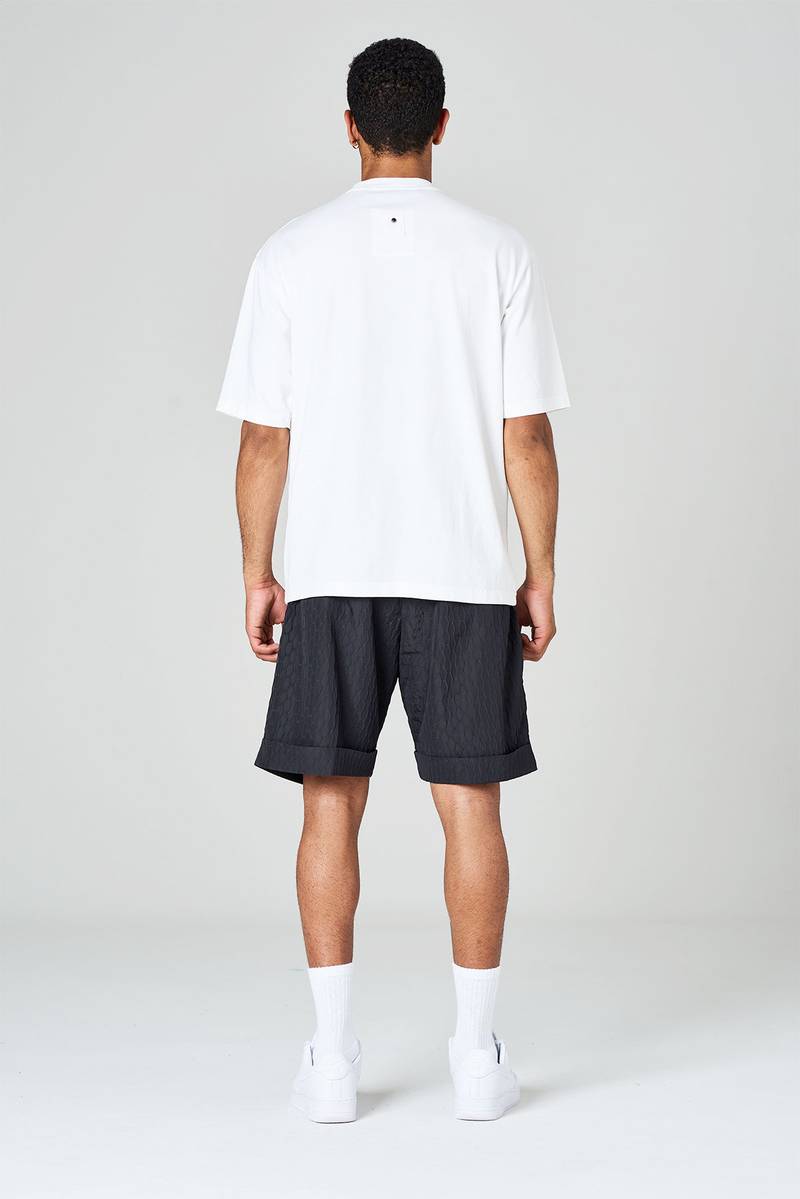 White sand T-shirt girocollo in jersey di cotone tinto in capo Prezzo Ridotto