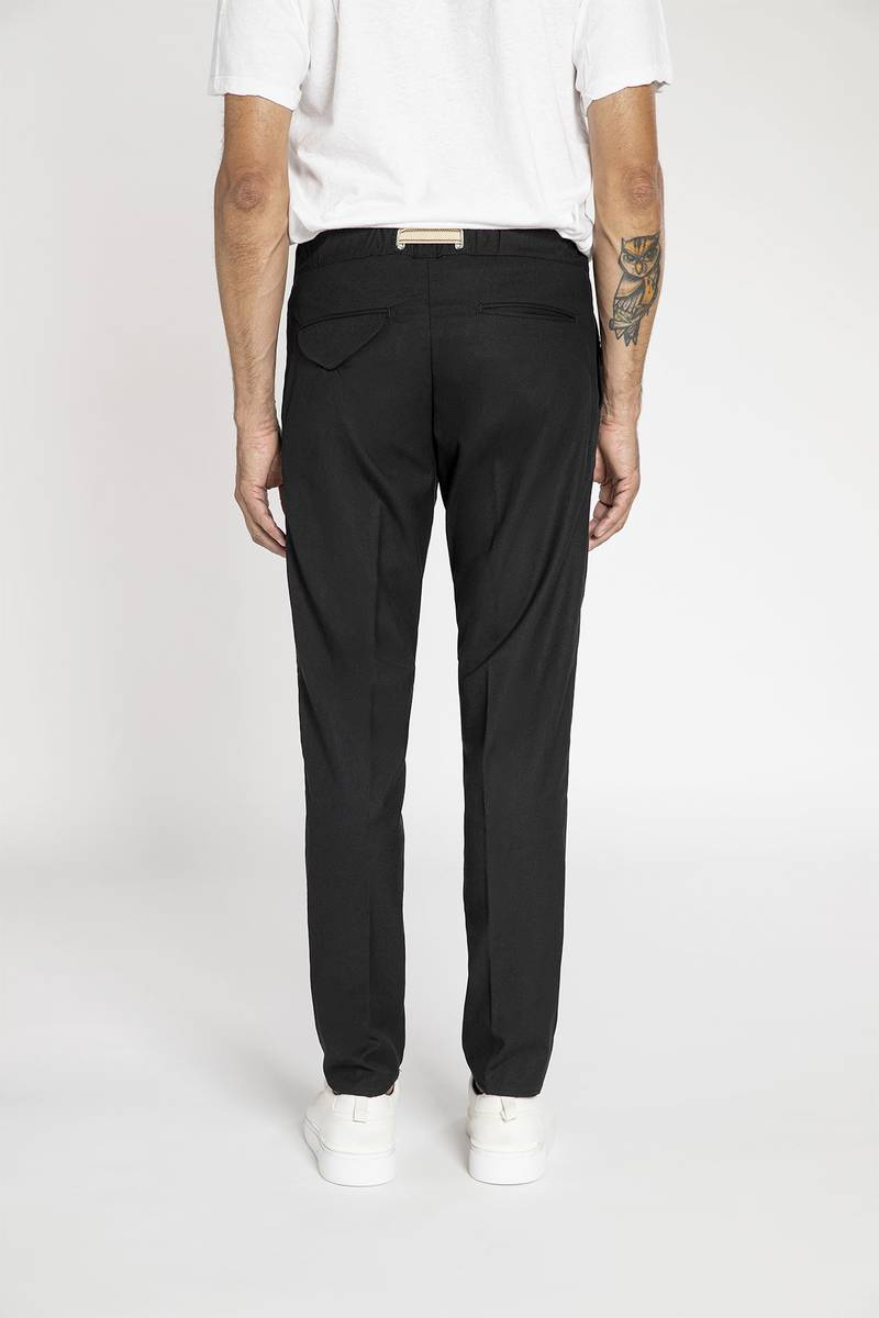 White sand Pantalone in tessuto effetto lana Offerta