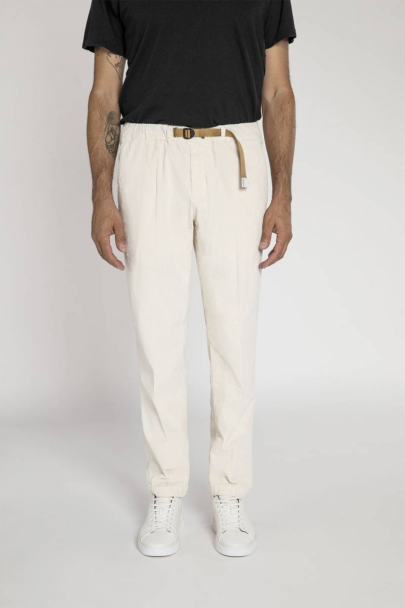 White sand Pantalone in velluto a coste di cotone In Vendita