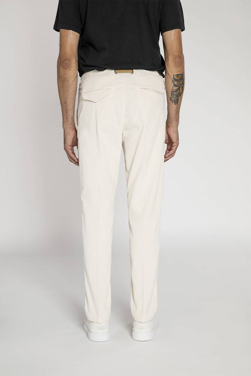 White sand Pantalone in velluto a coste di cotone In Vendita