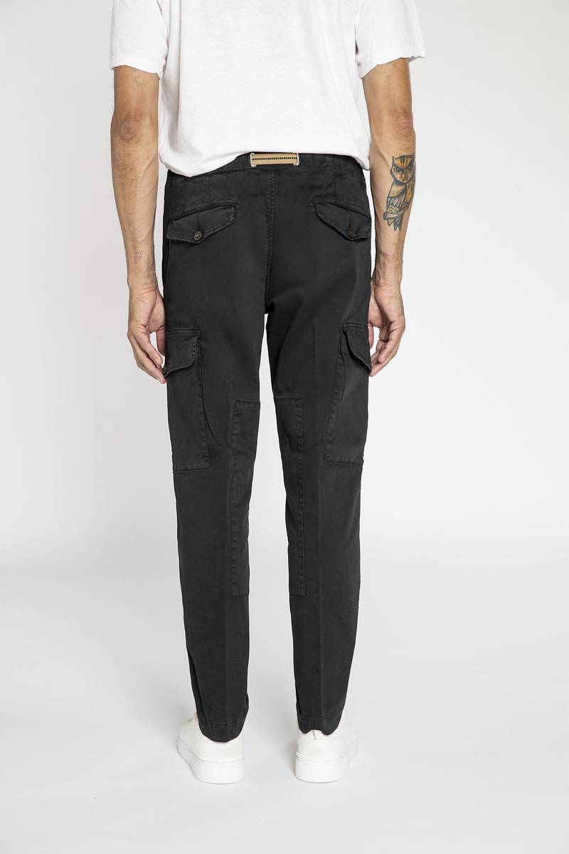 White sand Pantalone cargo in cotone stretch Saldi Di Fabbrica