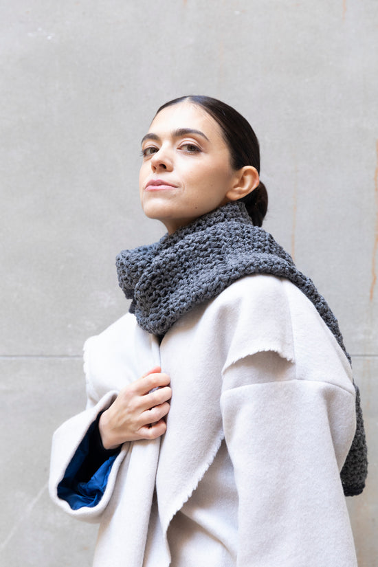 ﻿Zerobarracento Hand-knitted wool scarf Nuovo