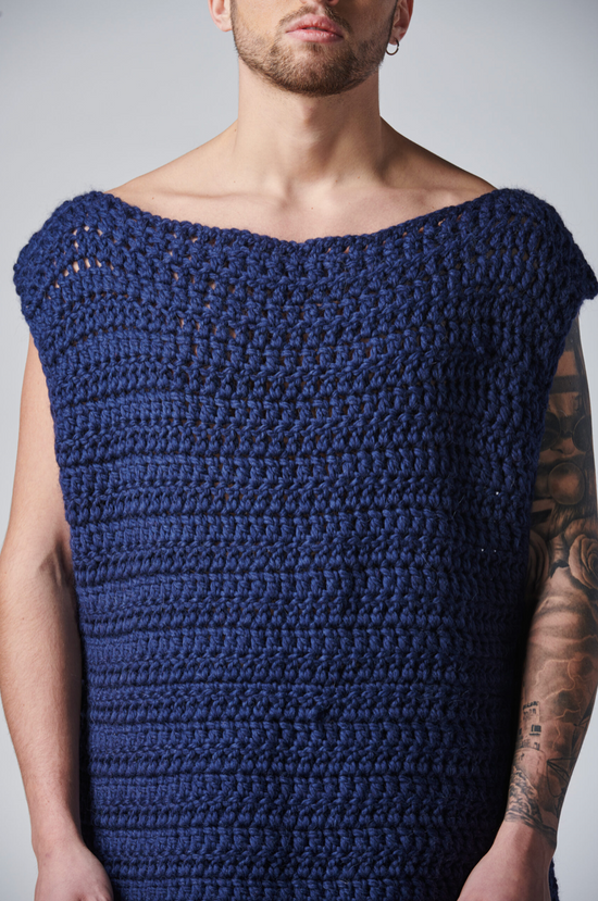 ﻿Zerobarracento TIISHATSU hand knitted t-shirt Consegna Veloce