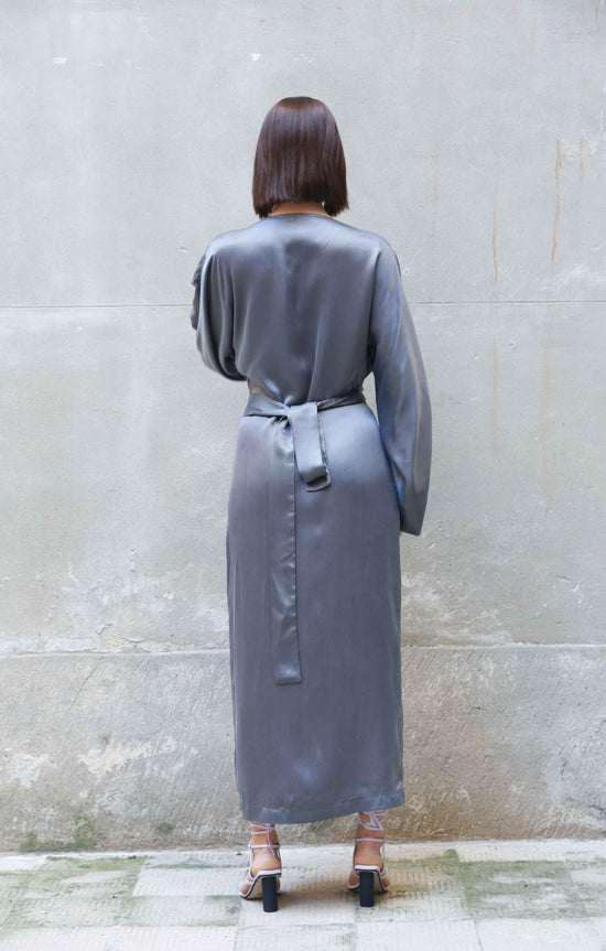 ﻿Zerobarracento Bemberg Kimono Wrap Dress Shopping Online