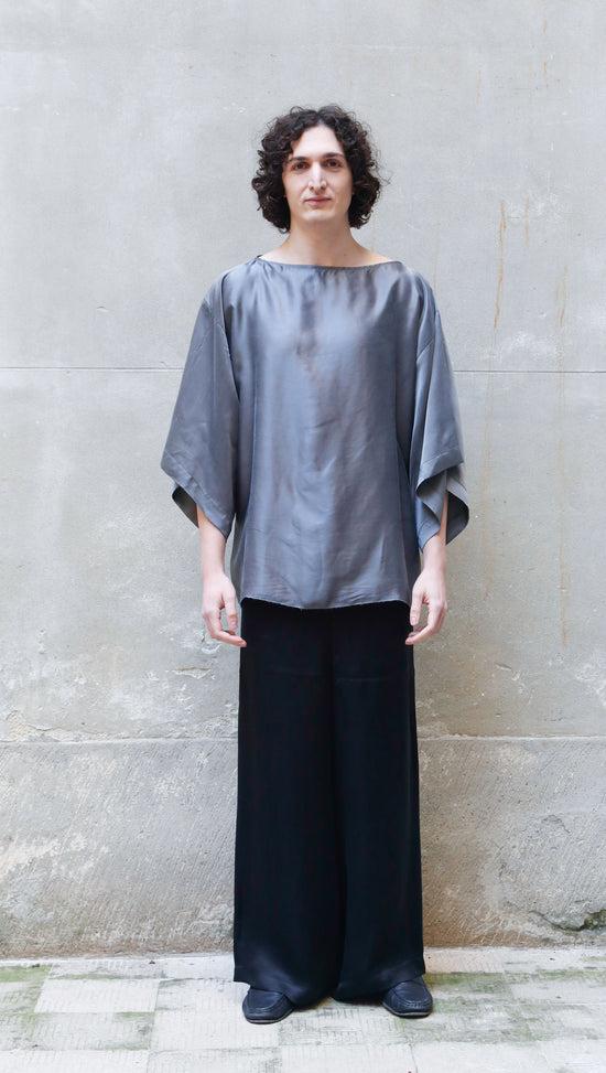 ﻿Zerobarracento Half-Sleeve Bemberg Blouse Economico