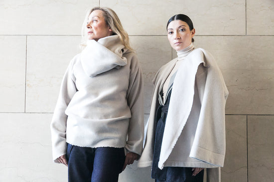 ﻿Zerobarracento High collar white wool pullover Online