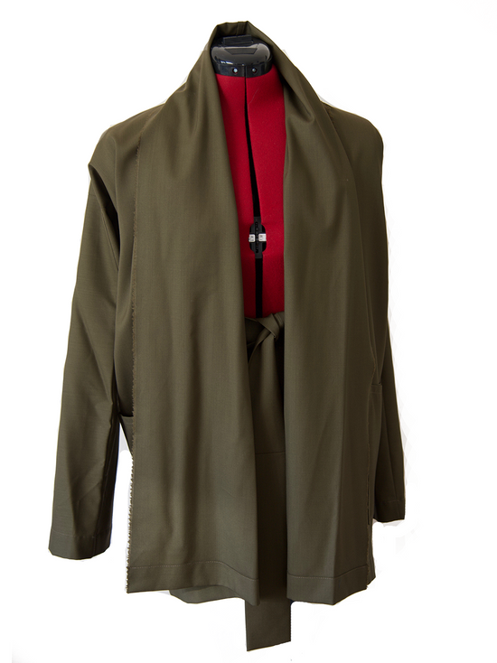 ﻿Zerobarracento TSUKESAGE BLAZER - Lilac Gray/Olive Hotsell
