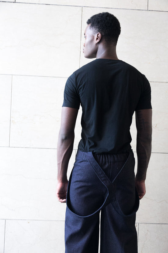﻿Zerobarracento Elasticated waist wide pants with braces Vendita Calda
