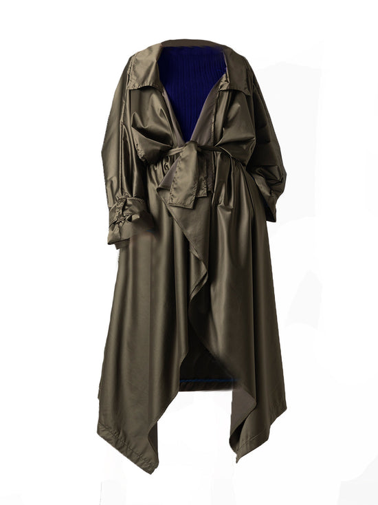 ﻿Zerobarracento ANDREA Newlife Trench - Olive/Black Affare Del Giorno