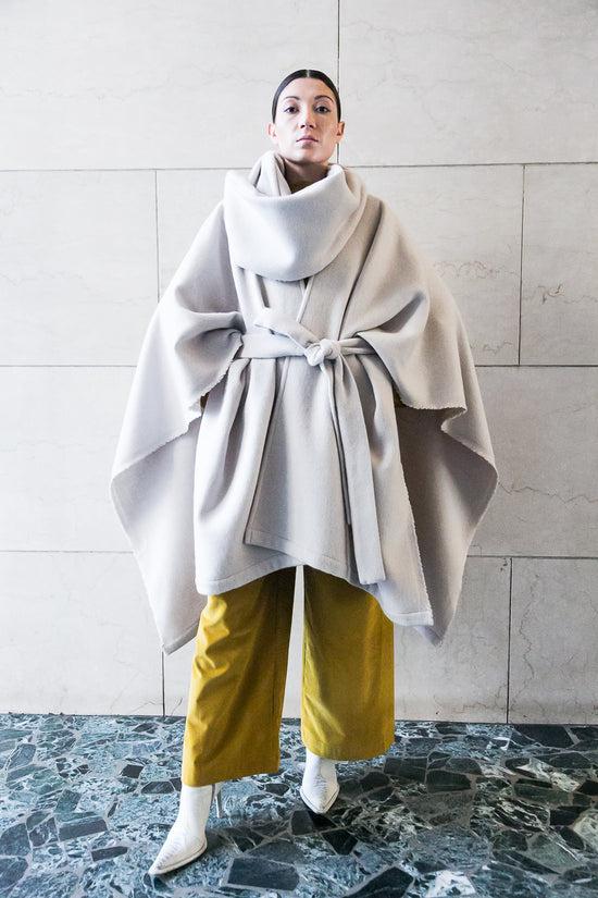 ﻿Zerobarracento Midi recycled wool cape Prezzo Ridotto