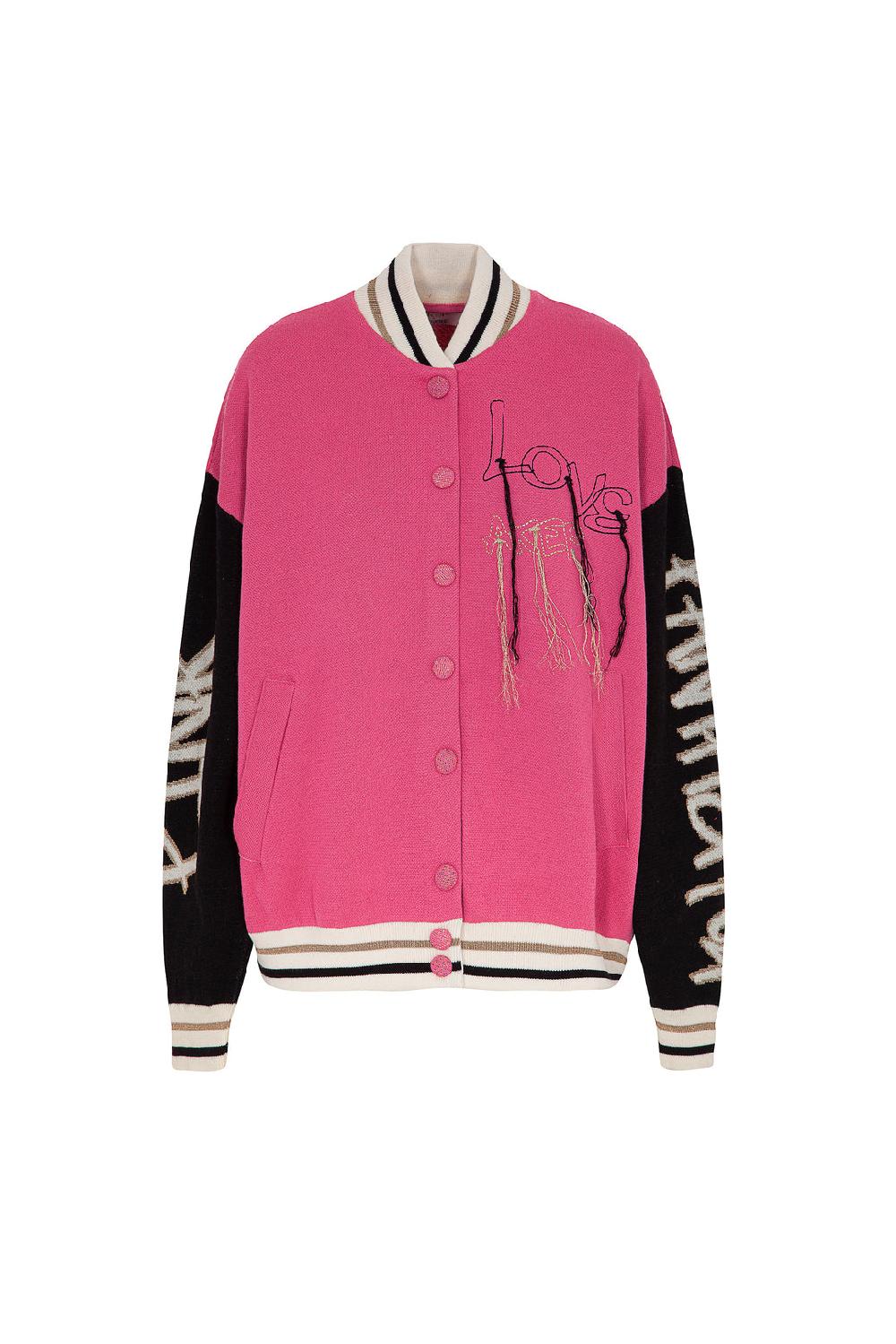 Akep BOMBER AKEP JACQUARD IN PIQUET - CAPSULE "AKEP x PINK PANTER" Sconto