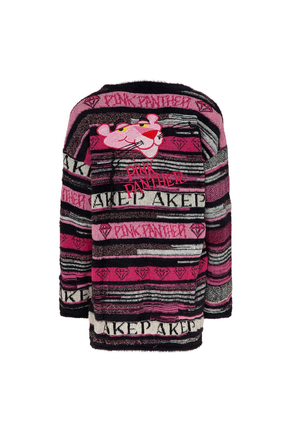Akep CARDIGAN JACQUARD CON CINTURA - CAPSULE "AKEP X PINK PANTER" Offerta