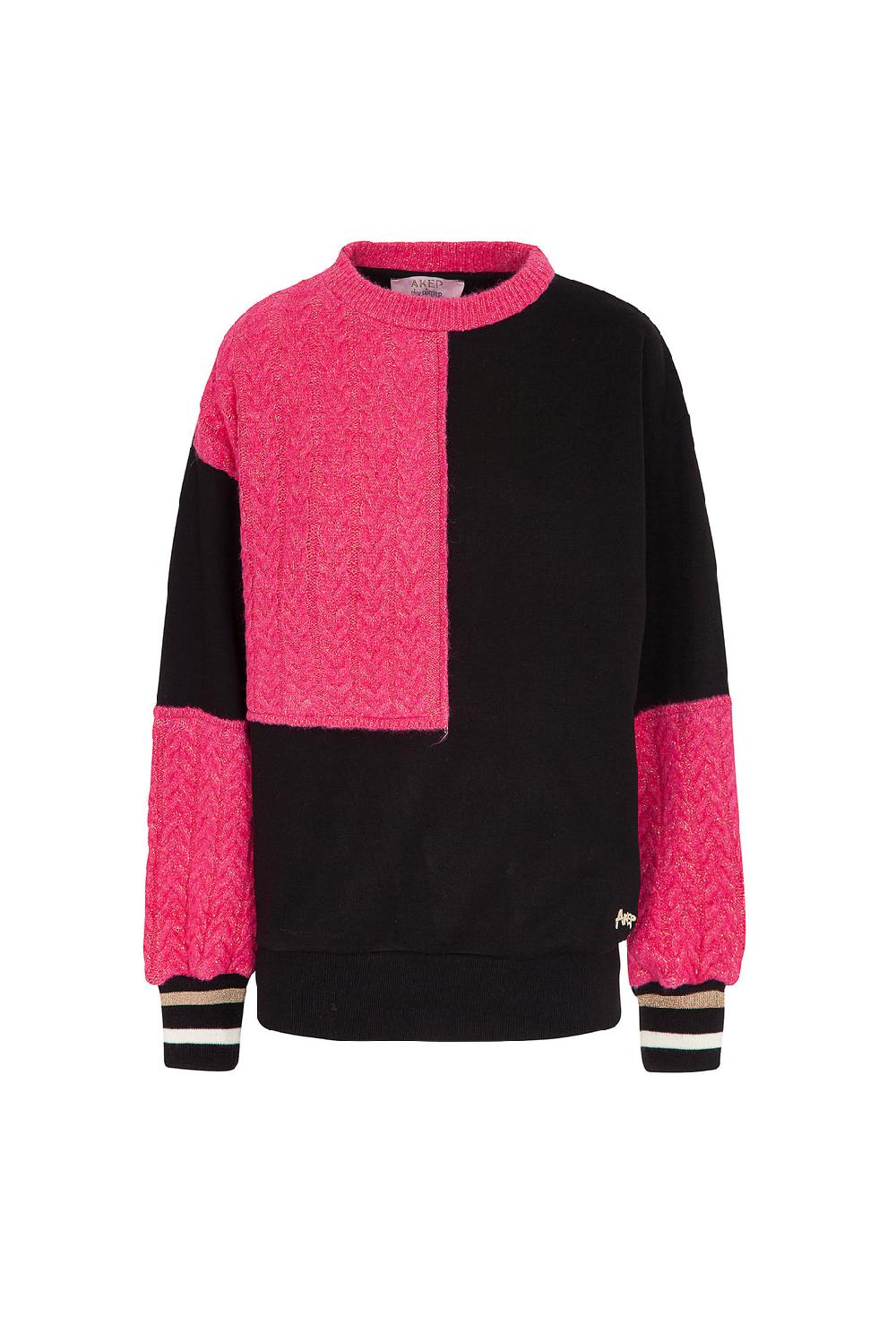 Akep FELPA GIROCOLLO CON INSERTI IN MAGLIA - CAPSULE "AKEP X PINK PANTER" Economico