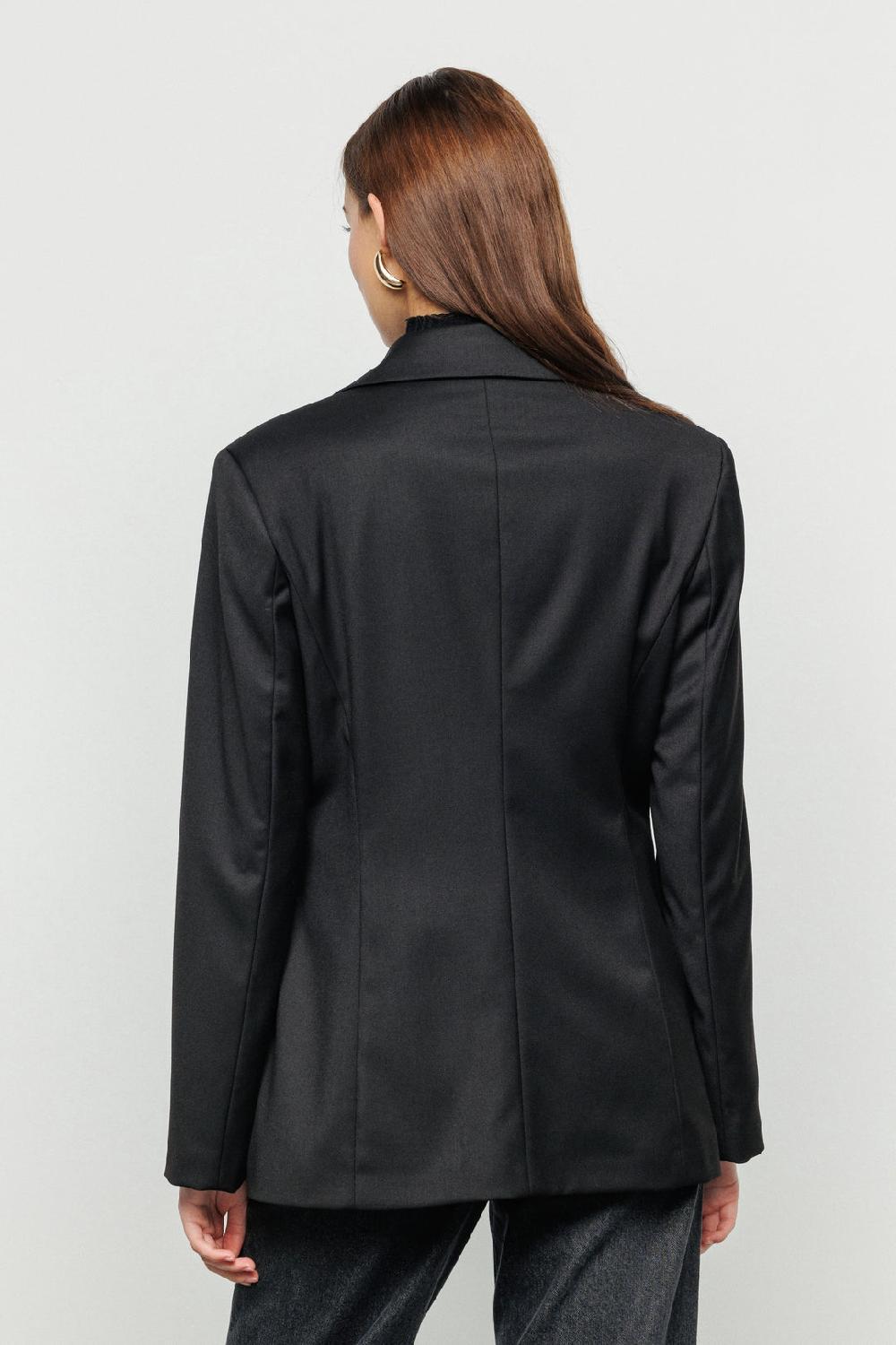 Akep BLAZER AKEP IN FRESCO LANA CON CINTURA IN MAGLIA JACQUARD In Saldo