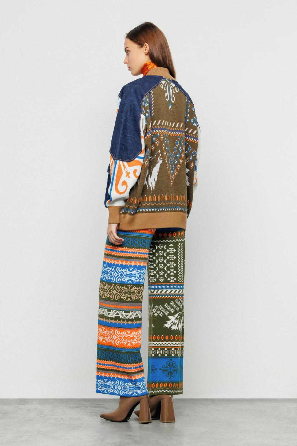 Akep BOMBER AKEP IN TESSUTO JACQUARD CON PATCH IN DENIM Nuova