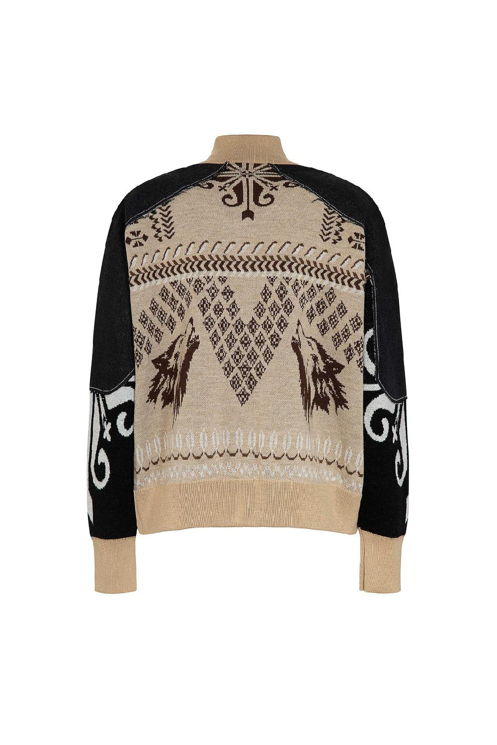 Akep BOMBER AKEP IN TESSUTO JACQUARD CON PATCH IN DENIM Nuova