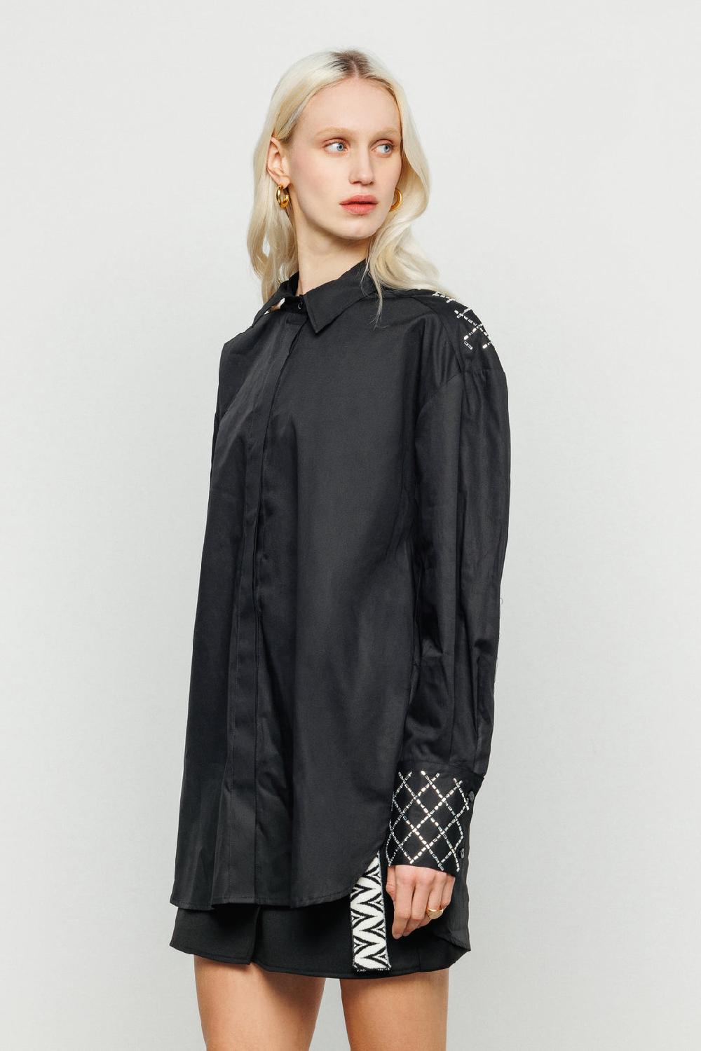 Akep CAMICIA OVERSIZE AKEP CON DETTAGLIO STRASS 2025