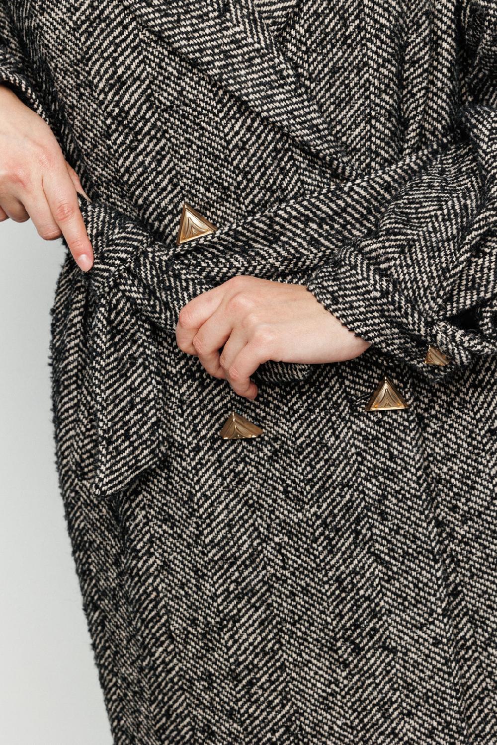 Akep CAPPOTTO LUNGO AKEP CON APPLICAZIONE SUL RETRO IN TESSUTO JACQUARD Promozione
