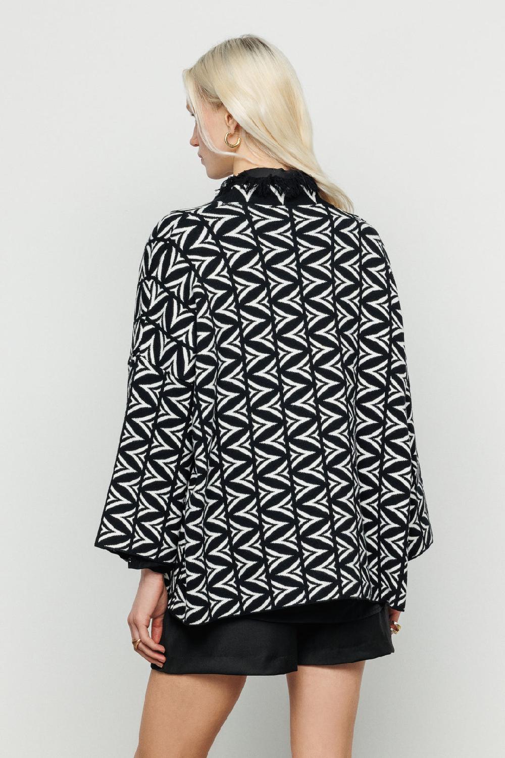 Akep CARDIGAN AKEP JACQUARD FANTASIA ALLOVER LOGOMANIA Fino Al -60%