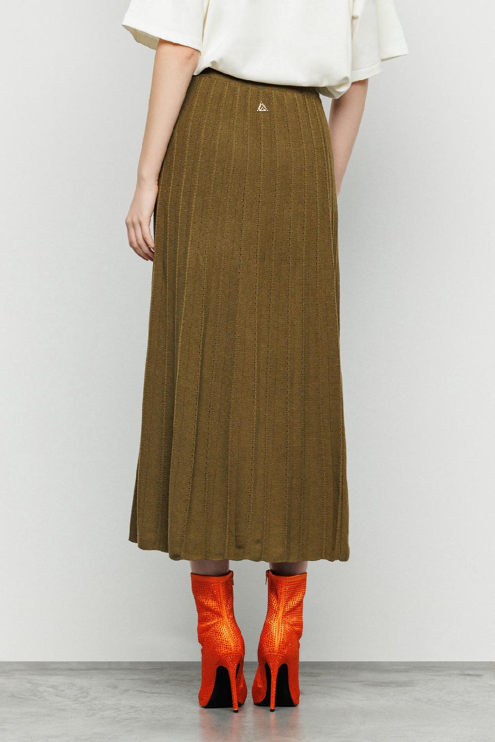 Akep GONNA MIDI AKEP A PLISSE' IN MAGLIA In Linea