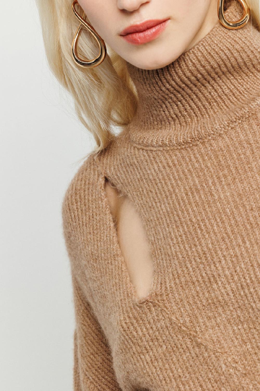 Akep PULLOVER AKEP A COLLO ALTO CON FUSCIACCA LATERALE Acquista Ora