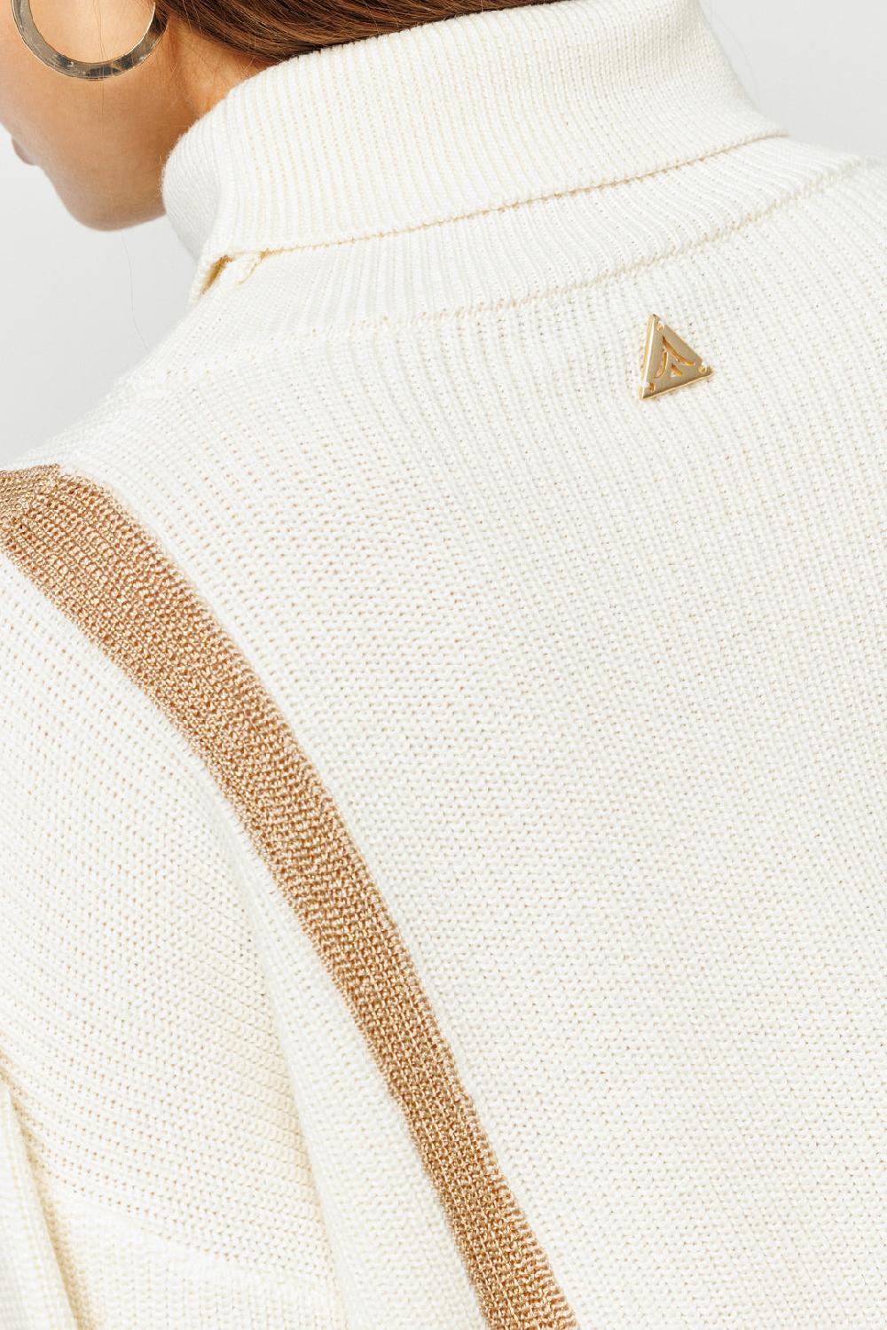 Akep PULLOVER AKEP A COSTE CON INTARSIO IN LUREX I Più Venduti