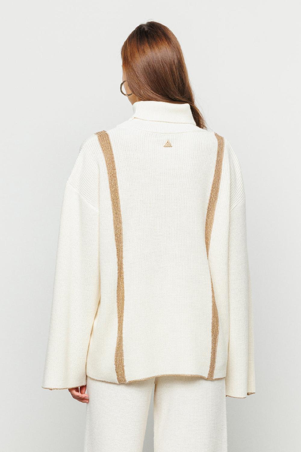 Akep PULLOVER AKEP A COSTE CON INTARSIO IN LUREX I Più Venduti