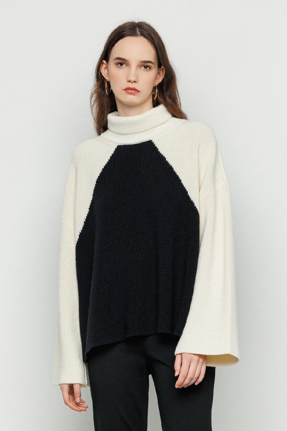 Akep PULLOVER AKEP BICOLOR A COLLO ALTO Vendite Flash