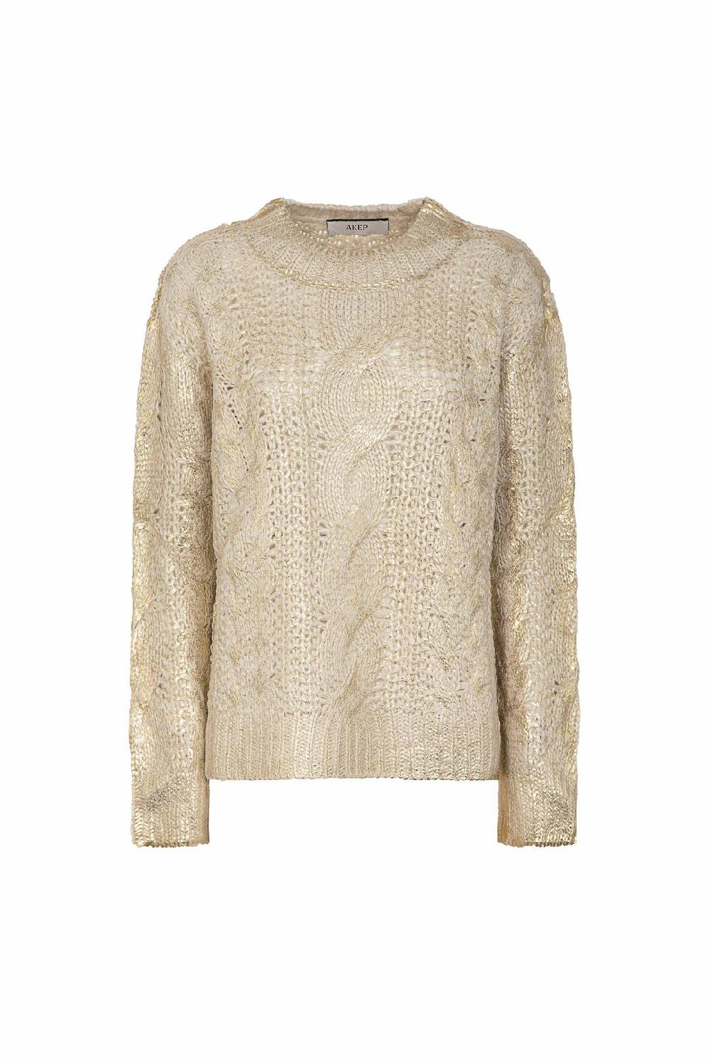Akep PULLOVER AKEP SCOLLO A V CON PLACCATURA METAL Sottocosto