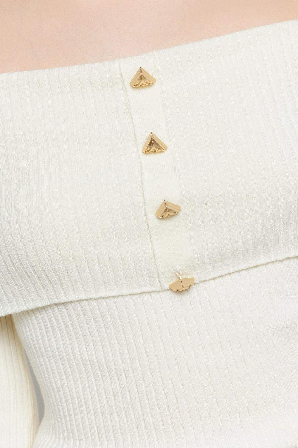 Akep PULLOVER AKEP SCOLLO BARDOT CON BOTTONI LOGATI Convenienza