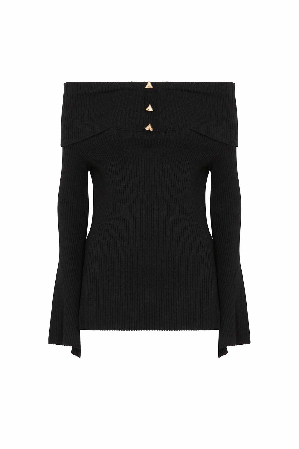 Akep PULLOVER AKEP SCOLLO BARDOT CON BOTTONI LOGATI Convenienza