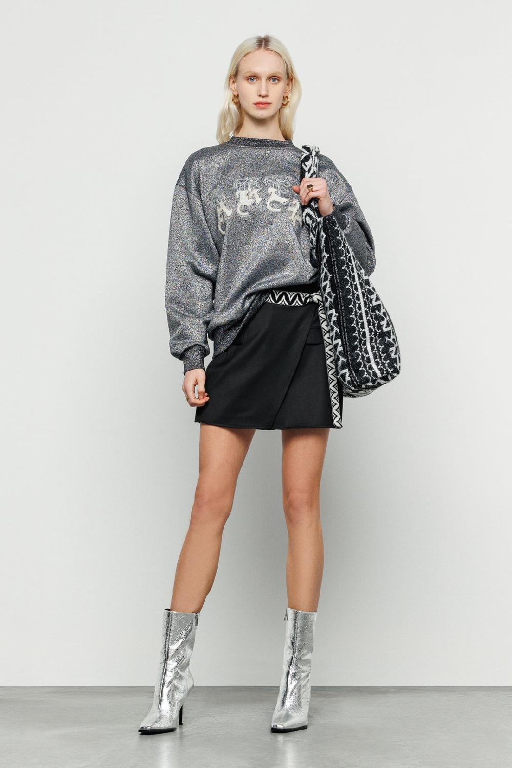 Akep SHOPPING BAG AKEP MISTO LANA JACQUARD BLACK&WHITE Offerta