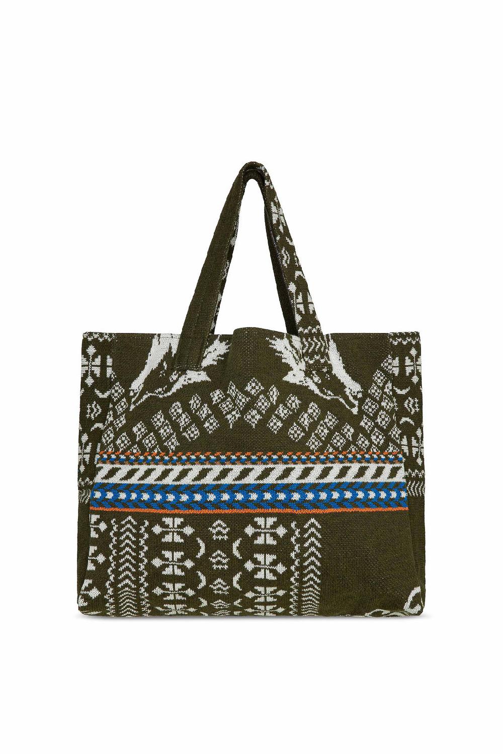 Akep SHOPPING BAG AKEP MISTO LANA JACQUARD MILITARY Economico