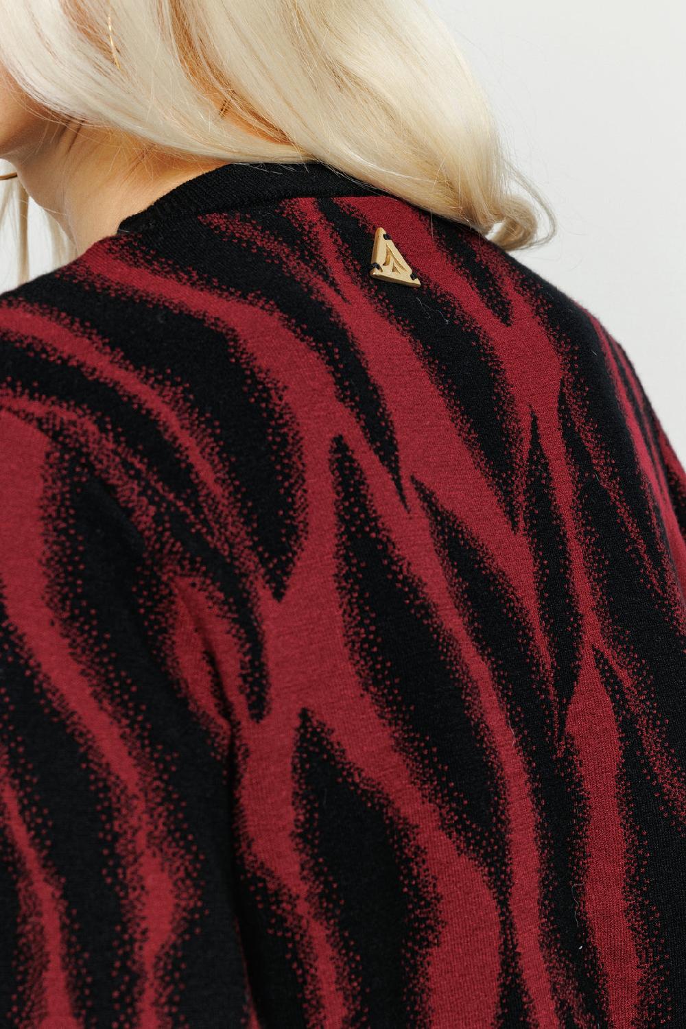 Akep MAGLIONE AKEP A GIROCOLLO JACQUARD ALL OVER ZEBRATO In Saldo