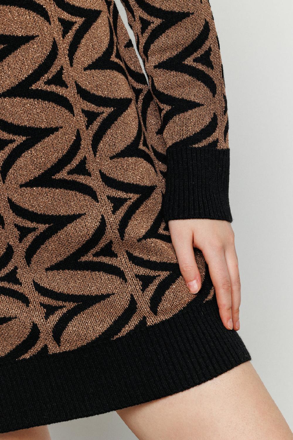 Akep MAXI PULL AKEP A COLLO ALTO FANTASIA ALLOVER LOGO IN LUREX 2025