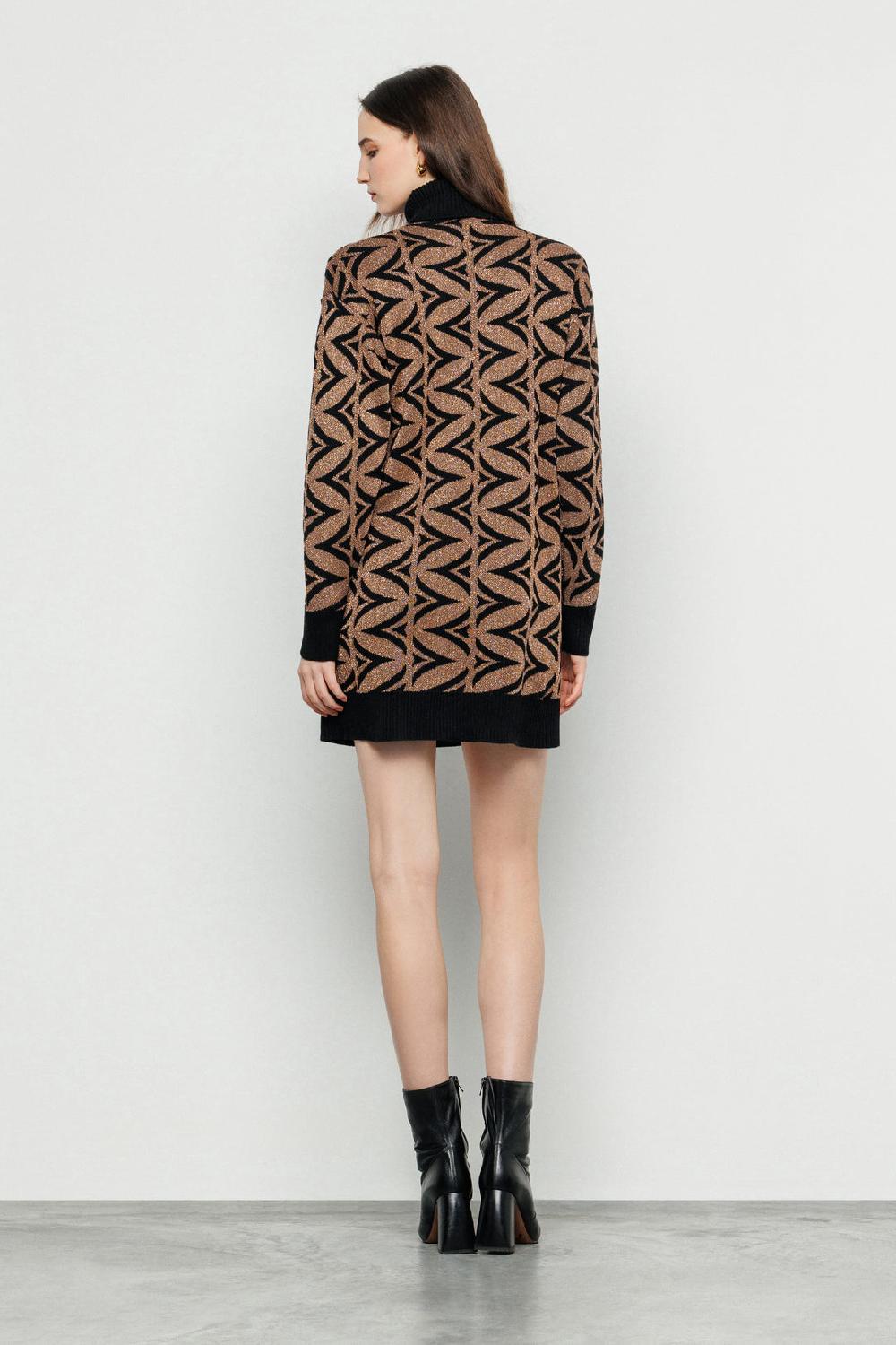 Akep MAXI PULL AKEP A COLLO ALTO FANTASIA ALLOVER LOGO IN LUREX 2025