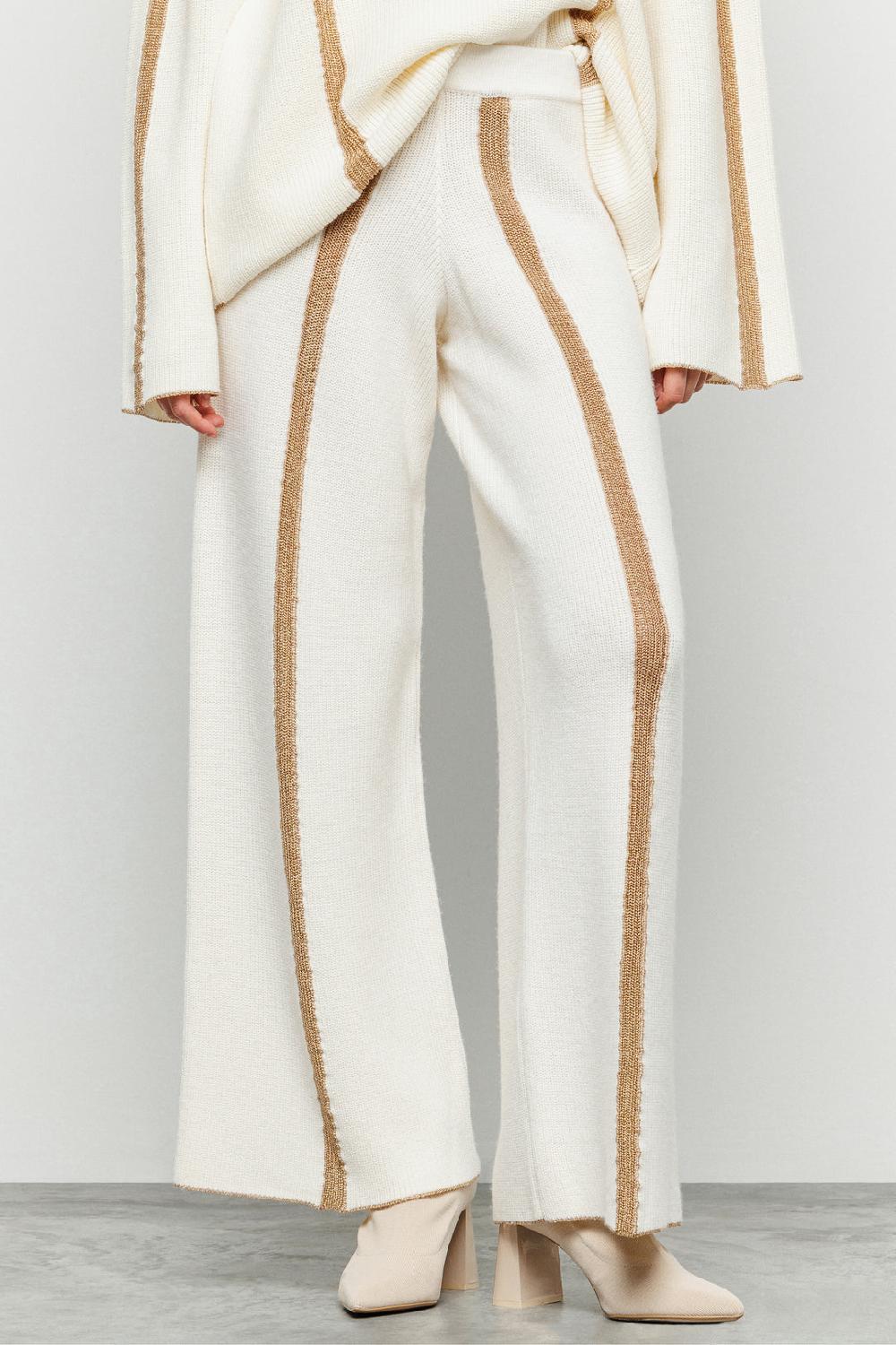 Akep PANTALONE AKEP A COSTE CON INTARSIO LUREX Spedizione Gratuita