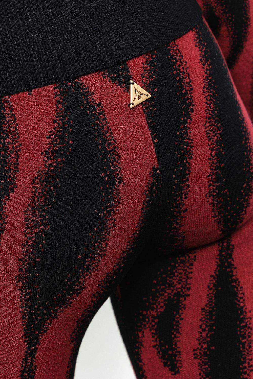 Akep PANTALONE AKEP A ZAMPA JACQUARD ALL OVER ZEBRATO Soddisfazione Garantita