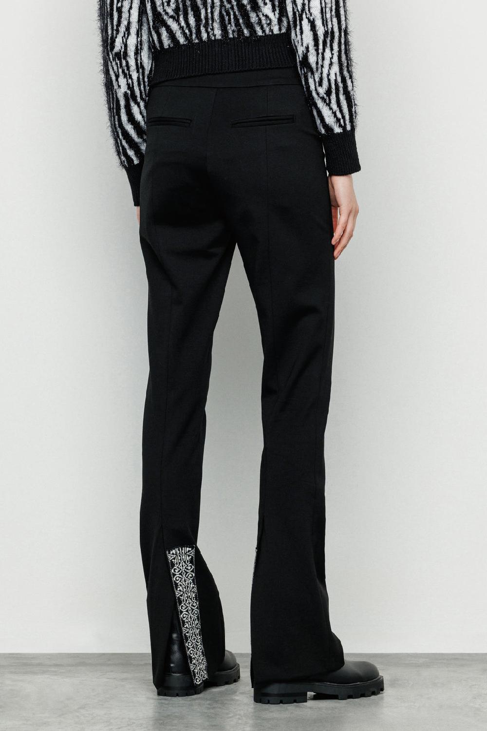 Akep PANTALONE AKEP CON SPACCHI SUL FONDO IN JACQUARD Consegna Veloce
