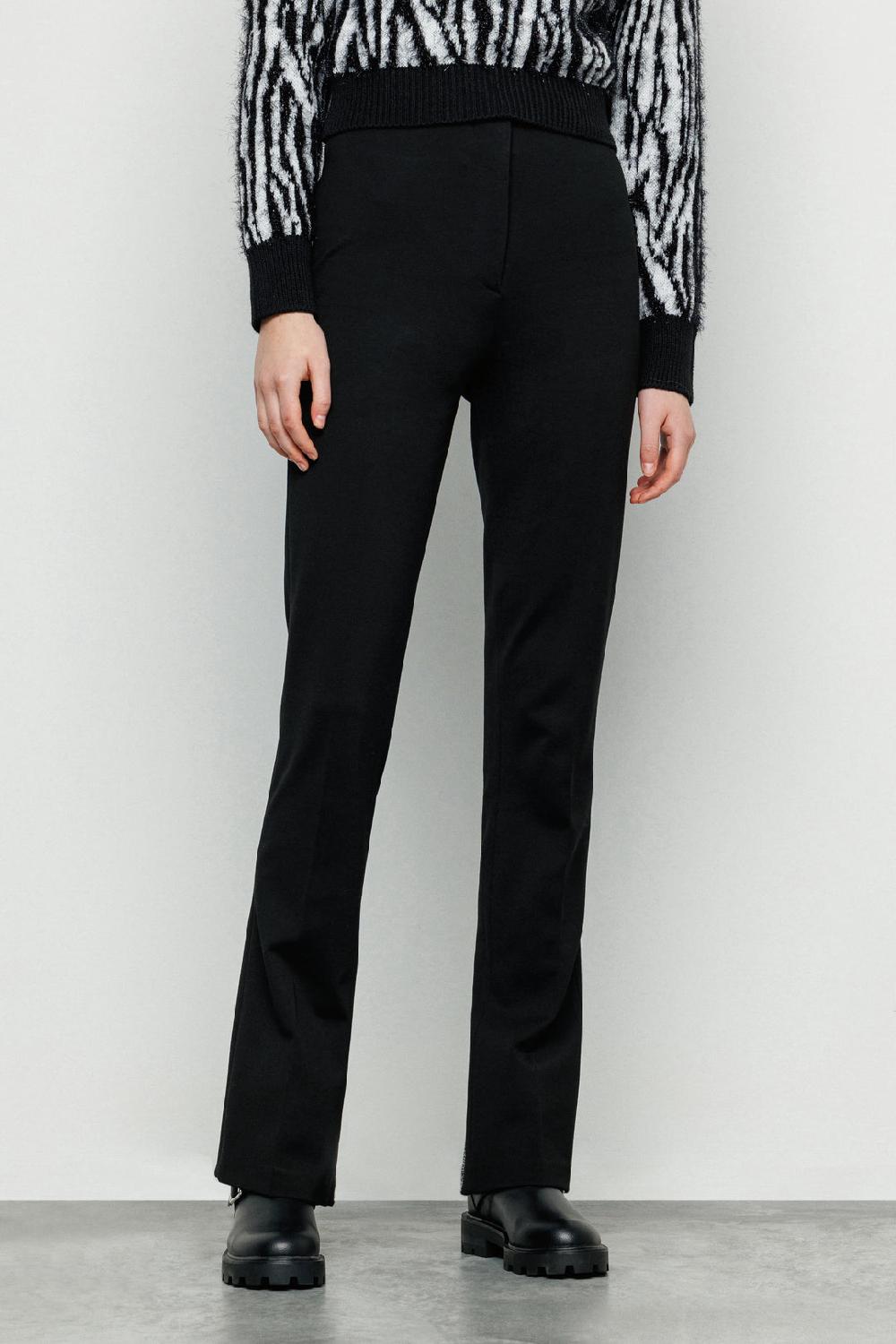 Akep PANTALONE AKEP CON SPACCHI SUL FONDO IN JACQUARD Consegna Veloce