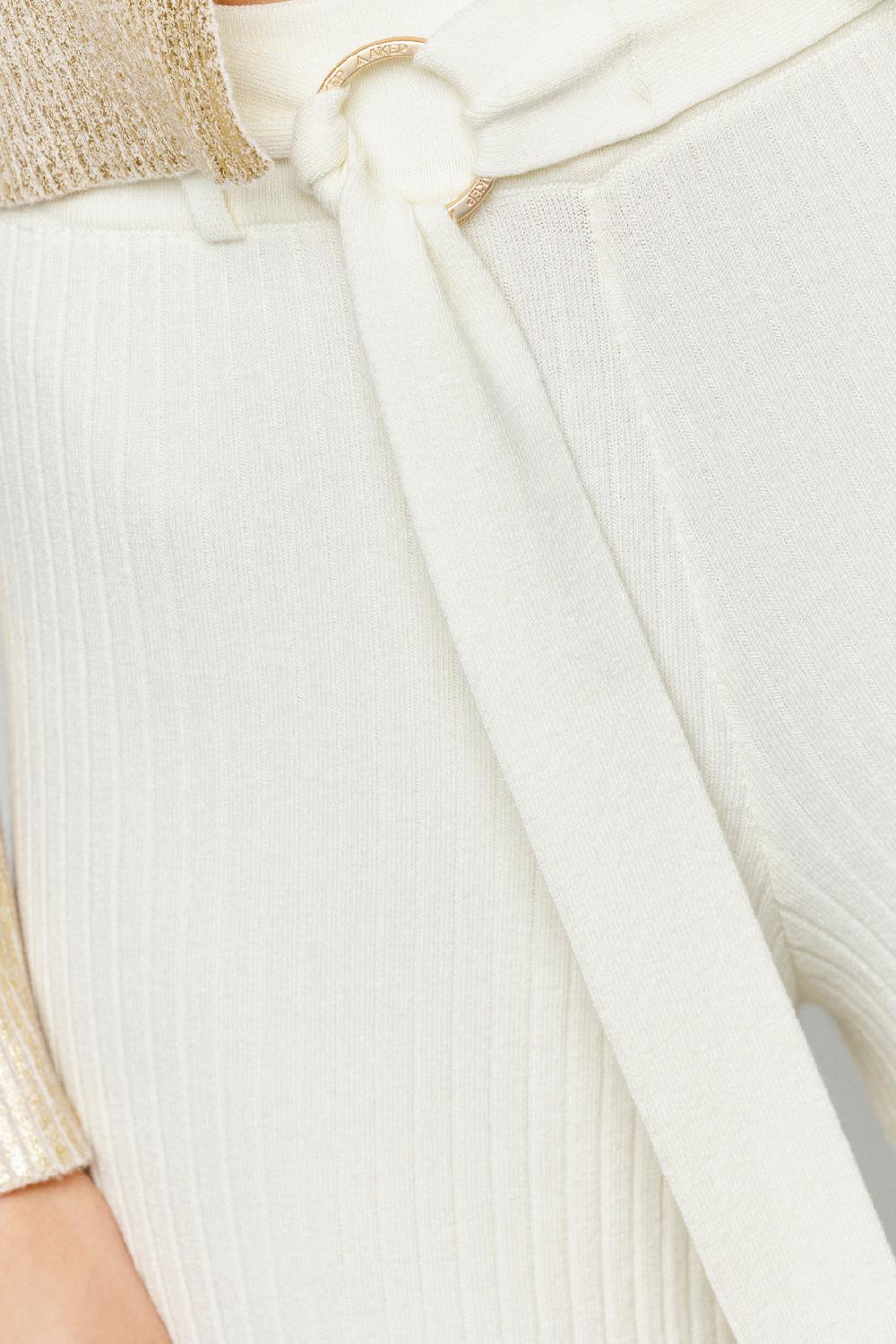 Akep PANTALONE BICOLOR AKEP CON CINTURA E RING LOGATO Affare Del Giorno