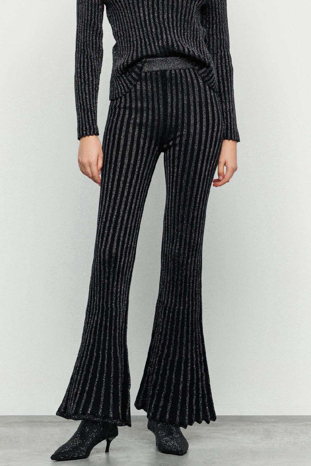 Akep PANTALONE FLARE AKEP IN VANISE' A COSTE Presa