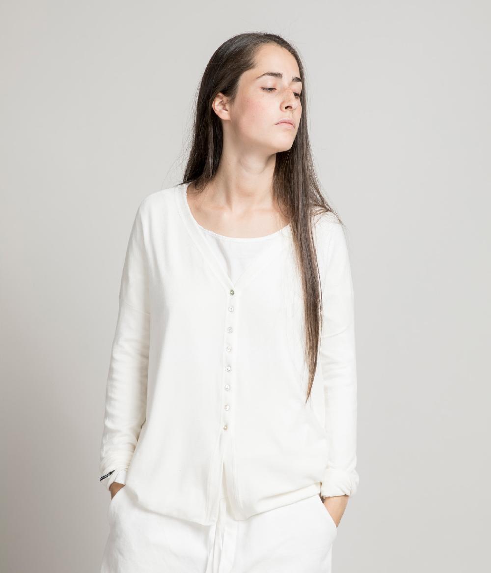Album Di Famiglia art. 21WUP#41_151 CARDIGAN SOFT INTERLOCK Vendita Calda