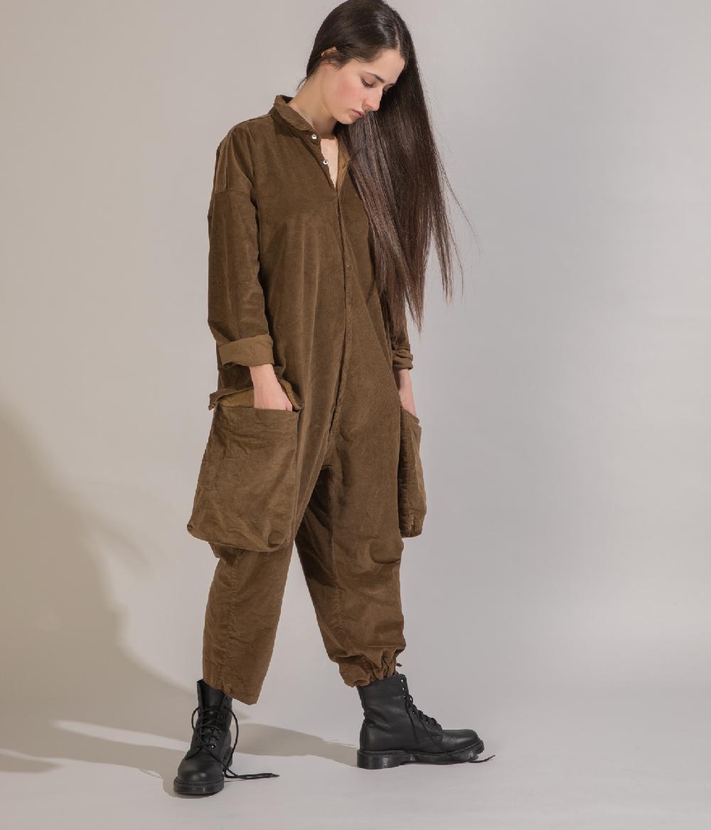 Album Di Famiglia art. 20W6084 CORDUROY CARGO JUMPSUIT Nuova