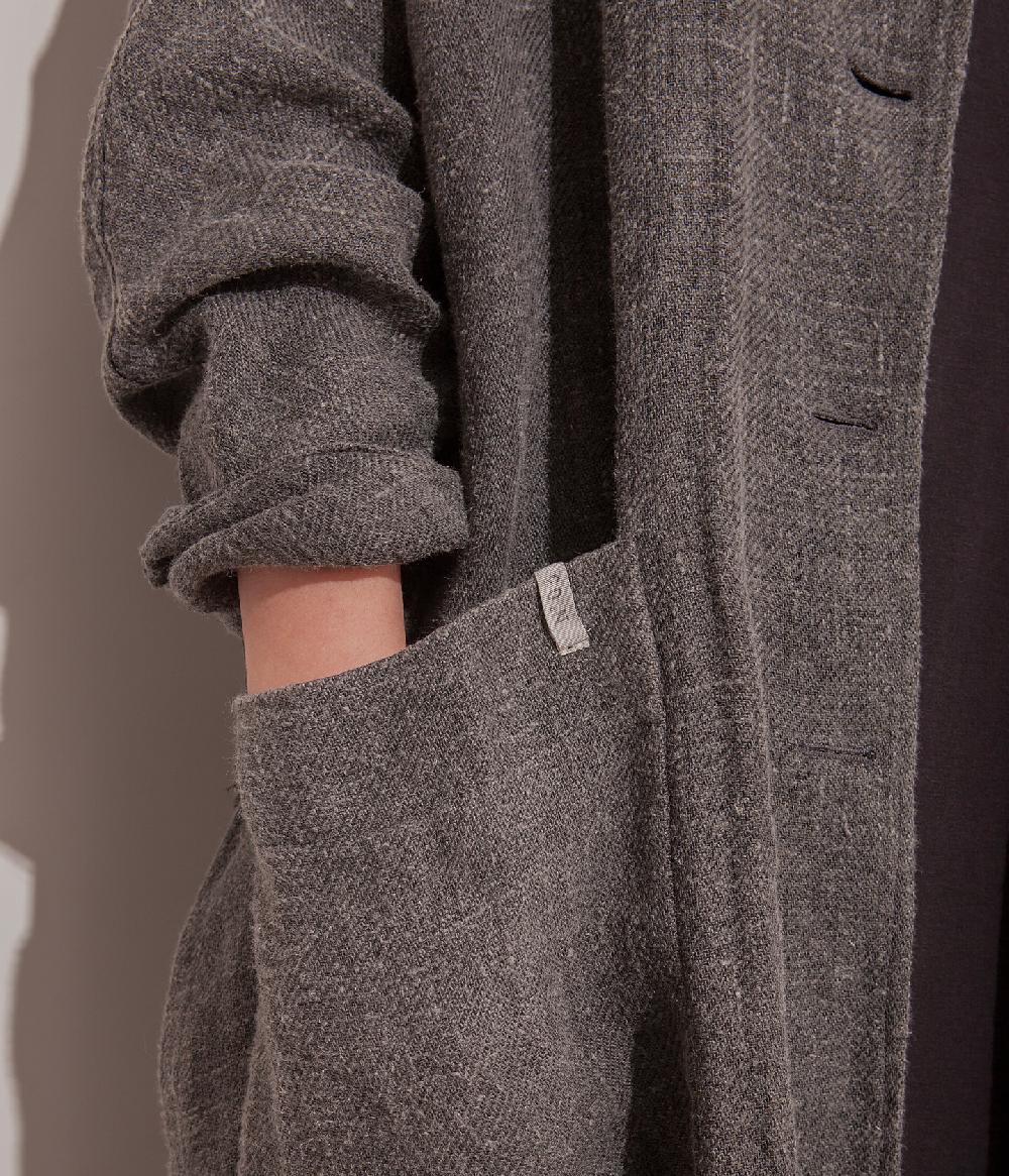 Album Di Famiglia art. 17S#4588 LINEN COAT + BELT Vendita