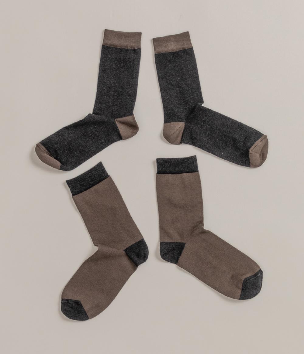Album Di Famiglia art. 21W9043 SOCKS BICOLOR 2 pieces In Saldo